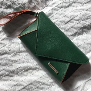 New JAN TAMINIAU Wristlet Green and Orange